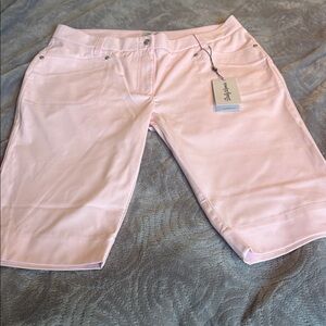 NWT Daily Sports  Women's Lyric Pink Bermuda Golf Shorts; Sz: